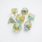 Green Skull RPG Dice Set (7pcs) - Imagen 2