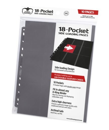 Ultimate Guard 18-Pocket Pages Side-Loading Gris (10)